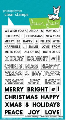 Offset Sayings: Christmas - Lawn Fawn Clear Stamps 4"X6"