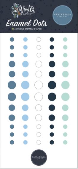Carta Bella Adhesive Enamel Dots 60/Pkg - Winter Market