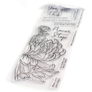 Chrysanthemum - Pinkfresh Studio Clear Slimline Stamp Set 4