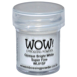 Opaque Bright White - WOW! Embossing Powder Super Fine 15ml