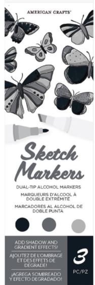 AC Sketch Markers Dual-Tip Alcohol Markers 3/Pkg    Slate