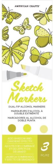 AC Sketch Markers Dual-Tip Alcohol Markers 3/Pkg   Key Lime