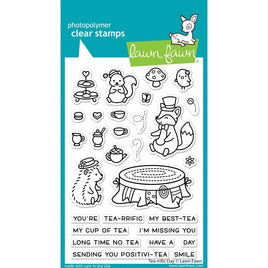 Tea-Rrific Day - Lawn Fawn Clear Stamps 4"X6"