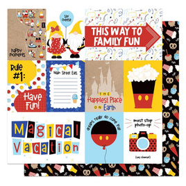Family Fun - Magical Vacation Double-Sided Cardstock 12"X12"