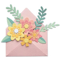 Flowers W/Envelope - Sizzix Thinlits Dies By Jennifer Ogborn 12/Pkg
