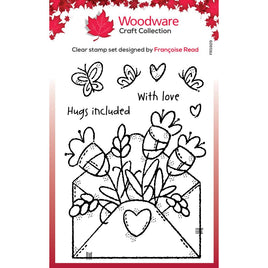 Singles Flower Envelope - Woodware Clear Stamp 4"X6"