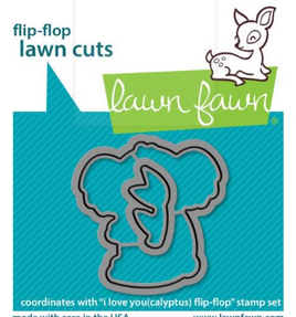 I Love You (Calyptus) Flip-Flop - Lawn Cuts Custom Craft Die