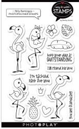 PhotoPlay Say It With Stamps Photopolymer Stamps -Flirty Flamingos