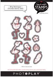 PhotoPlay Say It With Stamps Die Set-Flirty Flamingos
