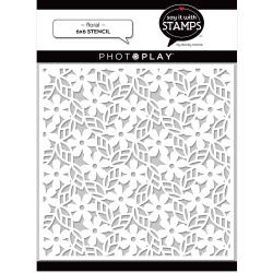 PhotoPlay Say It With Stamps Stencil 6"X6"-Floral