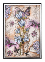 Flowers And Butterfly Grunge Collection 89x132x3mm 6 PC nr.397