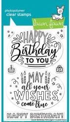 Lawn Fawn Clear Stamps 4"X6"-Giant Birthday Messages