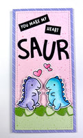 Lawn Fawn Clear Stamps 3"X2"  RAWR Flip-Flop