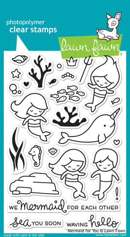 Mermaid for you - Lawn Fawn Clear Stamp