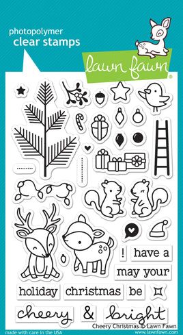 Cheery christmas - Lawn Fawn Clear Stamp