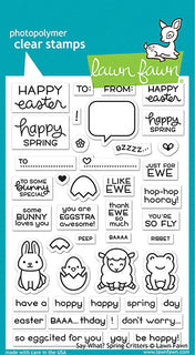 Say what? spring critters - Lawn Fawn Clear Stamp