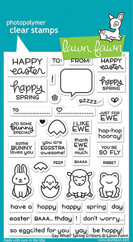 Say what? spring critters - Lawn Fawn Clear Stamp