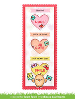Scalloped Slimline W/Hearts: Portrait - Lawn Cuts Custom Craft Die