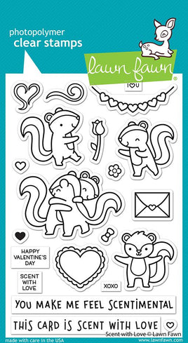 Lawn Fawn Scent with love stamps