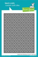 Lawn Cuts Custom Craft Die  Quilted Heart Backdrop: Portrait