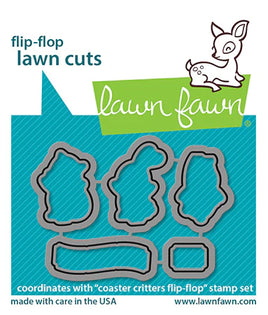 Coaster critters flip-flop - Lawn Fawn Craft Die