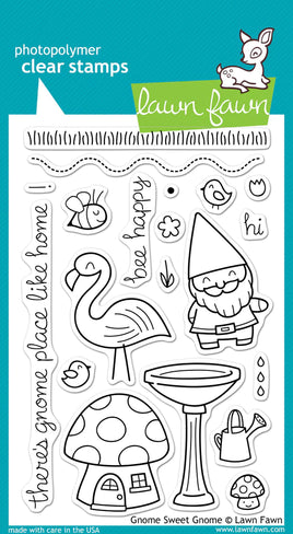 gnome sweet gnome - Lawn Fawn Clear Stamp