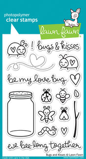 Bugs and kisses - Lawn Fawn Clear Stamp