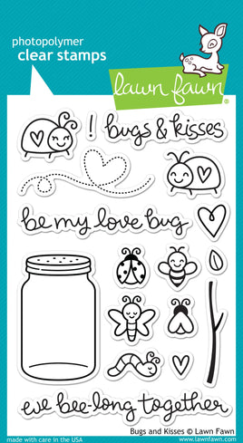 Bugs and kisses - Lawn Fawn Clear Stamp