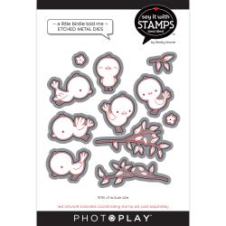 PhotoPlay Say It With Stamps Die Set-A Little Birdie Told Me