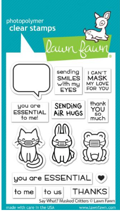 Say What? Masked Critters - Lawn Fawn Clear Stamps 3"X4"