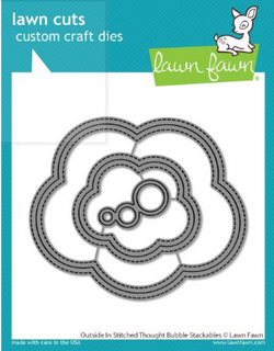 Outside In Stitched Thought Bubble Stack - Lawn Cuts Custom Craft Die