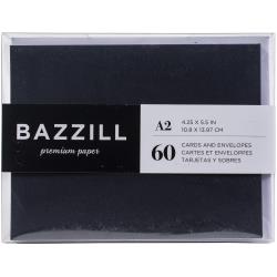 Bazzill Value Pack Cards W/Envelopes 4.25"X5.5" 60/Pkg Neutrals