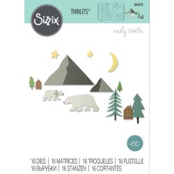 Sizzix Thinlits Dies By Emily Tootle 16/Pkg Arctic Bear