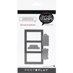 PhotoPlay Say It With Stamps Die Set  #6 Rectangle Window