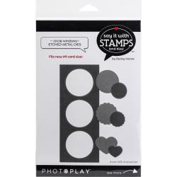 PhotoPlay Say It With Stamps Die Set-#9 Circle Windows