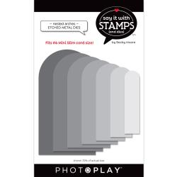PhotoPlay Say It With Stamps Die Set #6 Nested Arches