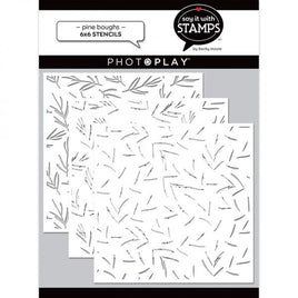Pine Boughs Stencil Photoplay
