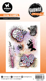 Flowers And Butterfly Grunge Collection 89x132x3mm 6 PC nr.397