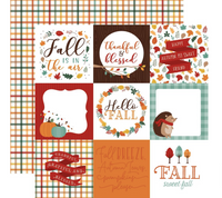 ECHO PARK: Happy Fall - Double-Sided Paper- 4"X4" Journaling Cards
