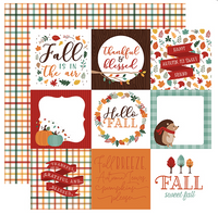 ECHO PARK: Happy Fall - Double-Sided Paper- 4"X4" Journaling Cards
