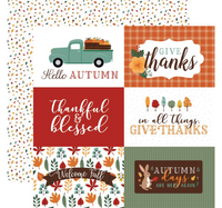 ECHO PARK: Happy Fall - Double-Sided Paper- 6"X4" Journaling Cards