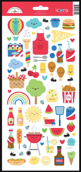 Doodlebug Design Inc Bar-B-Cute Stickers - Icon Sticker