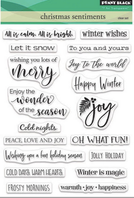Penny Black -  Christmas Sentiments - Clear Stamp Set