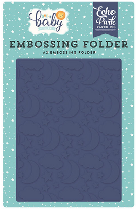 Echo Park - Hello Baby Boy Collection - Embossing Folder - Baby Boy