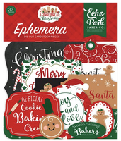 Echo Park  A Gingerbread Christmas Ephemera Die Cut Pieces