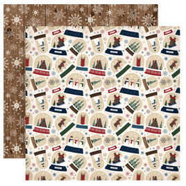 Carta Bella Cabin Fever Collection-Frosty Snow Globes 12x12 Paper