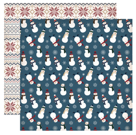 Carta Bella Cabin Fever Collection-Silly Snowmen 12x12 Paper