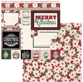 BoBunny Joyful Christmas-Joyful Christmas Merry 12x12 Double Sided Paper