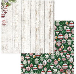 BoBunny Joyful Christmas-Joyful Christmas Ornaments 12x12 Double Sided Paper