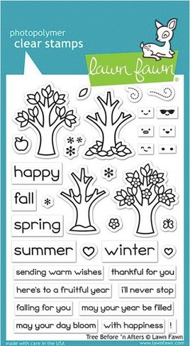 Lawn Fawn Trees Before n After Stamp Set
